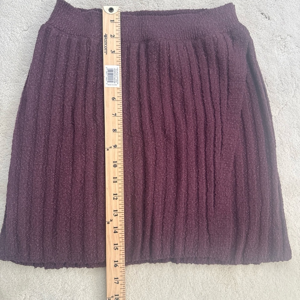 Free People Rosemary Cotton Blend Sweater Miniskirt Set in Plum Jam Size Medium - Picture 15 of 15